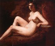 William Etty Reclining Femal Nude with Her Arm on a ledge oil painting artist